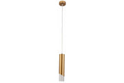 Lampada a sospensione Hardin ottone tubo E27 40W Reality