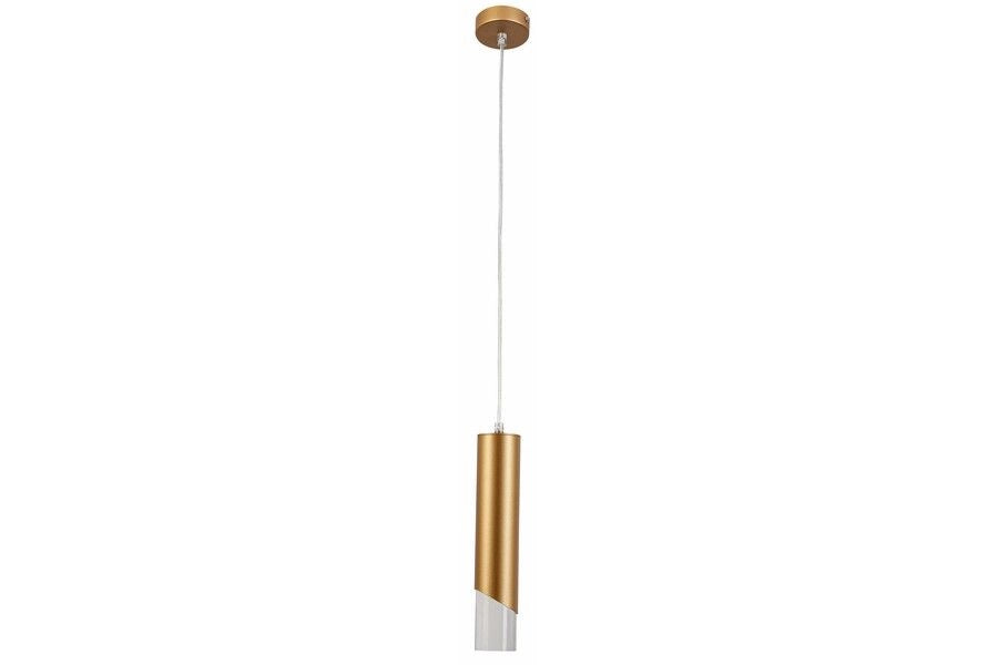 Lampada a sospensione Hardin ottone tubo E27 40W Reality