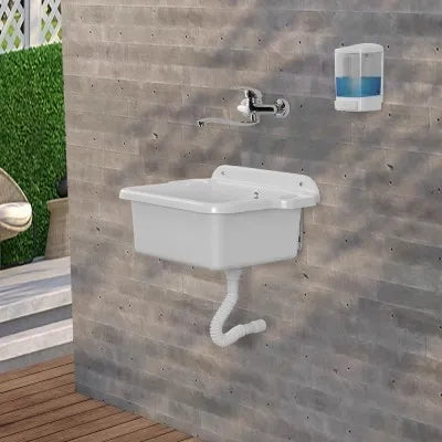 Pilozzo sospeso in resina 58x45 con kit di scarico e fissaggi inclusi