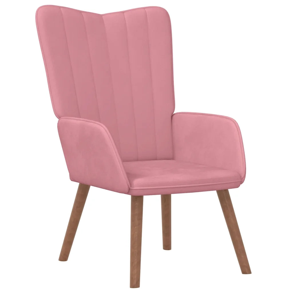 Poltrona Relax | Sedia Relax Rosa in Velluto