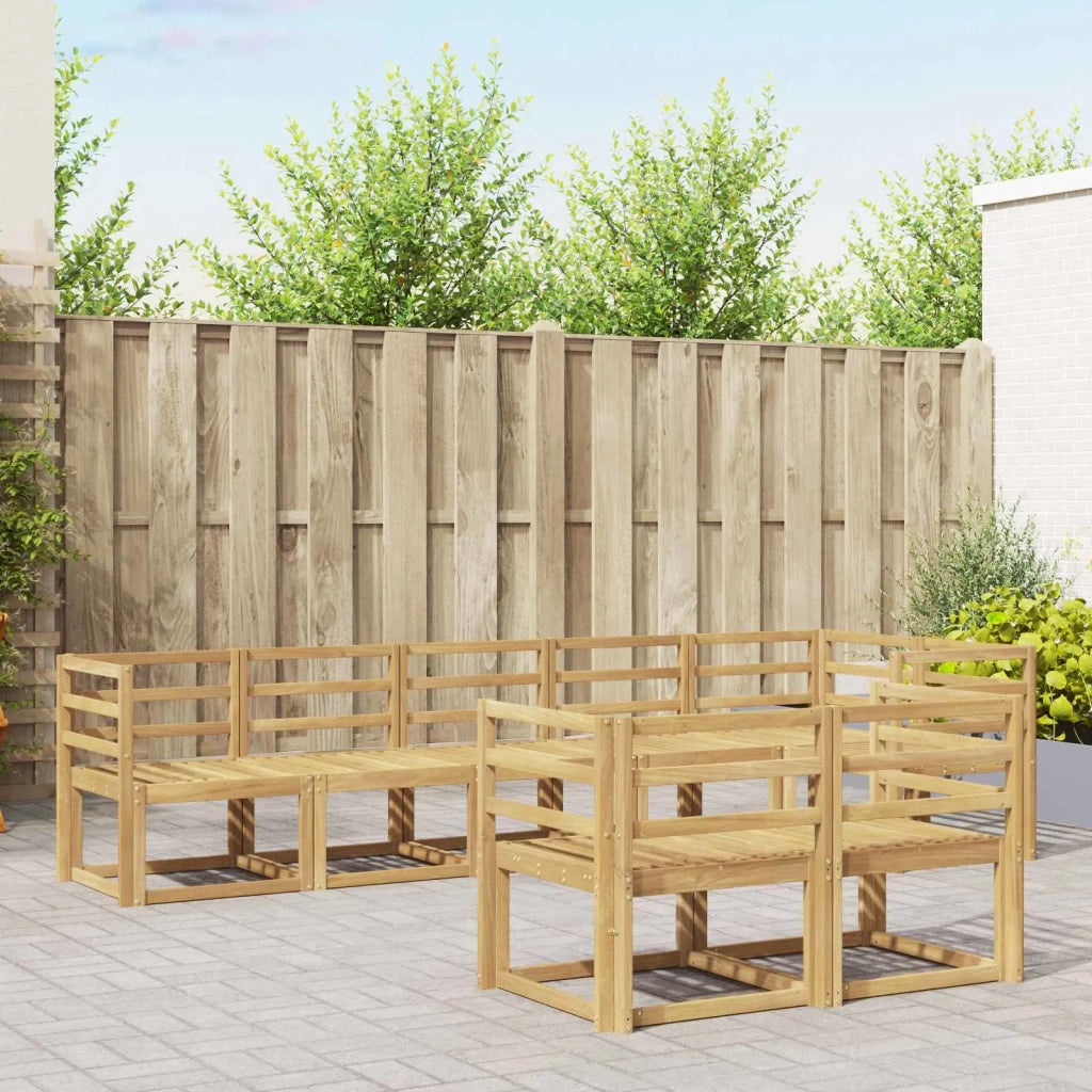 Set di divani da esterno 8 pcs Bianco Legno di Acacia Massello 3387788