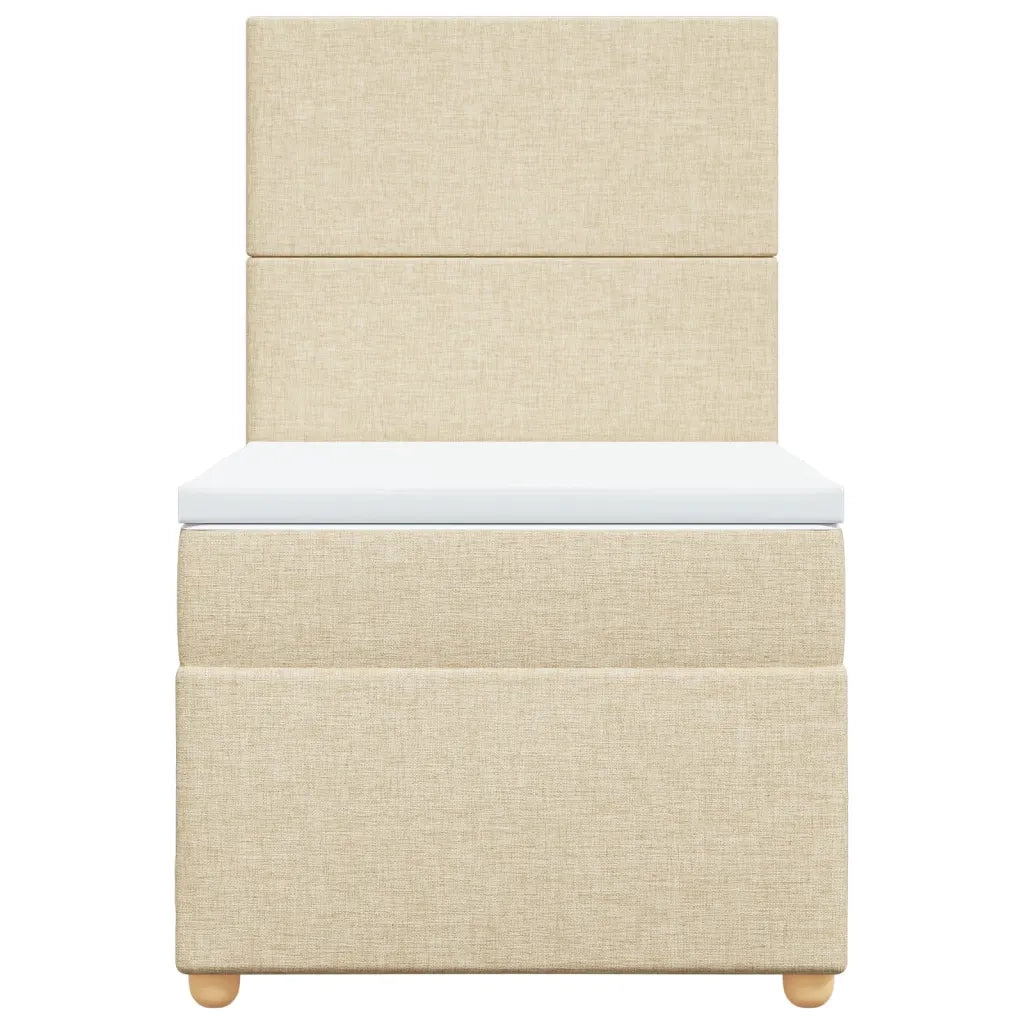 Giroletto a Molle con Materasso Crema 90x190 cm in Tessuto 3293433