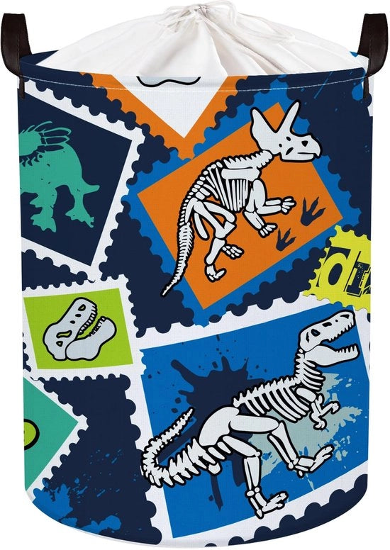 Dino Storico Borsa per Bambini Opportuna per Ragazzi e Ragazze Grande Borsa per Abbigliamento e Giochi per Camera da Bambini e Bagno, Poste, 63L