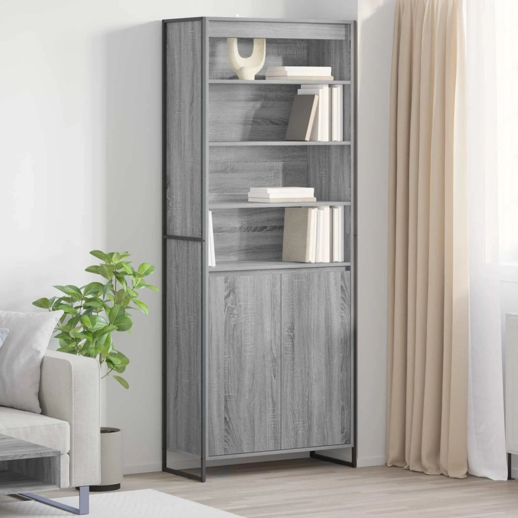 Credenza | Armadi alti Grigio Sonoma 79 x 36 x 200 cm Legno multistrato