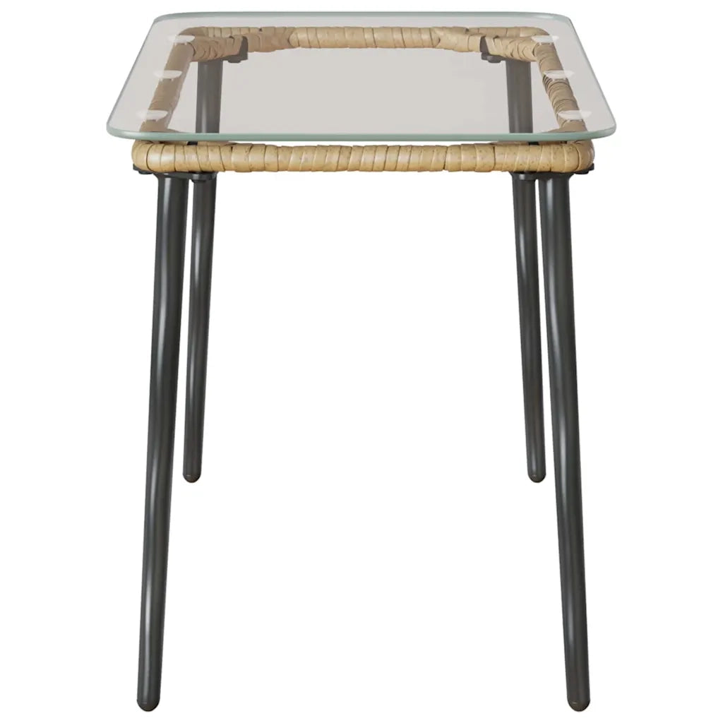 Tavolo da Giardino Naturale 80 x 40 x 45 cm polyrattan 42010365
