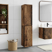 Mobiletto da Bagno a Muro Legno antico 33 x 34,5 x 160 cm