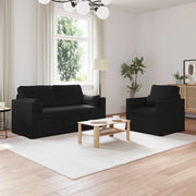 Set di divani 2 pcs Nero 158 x 78 x 80 cm Tessuto