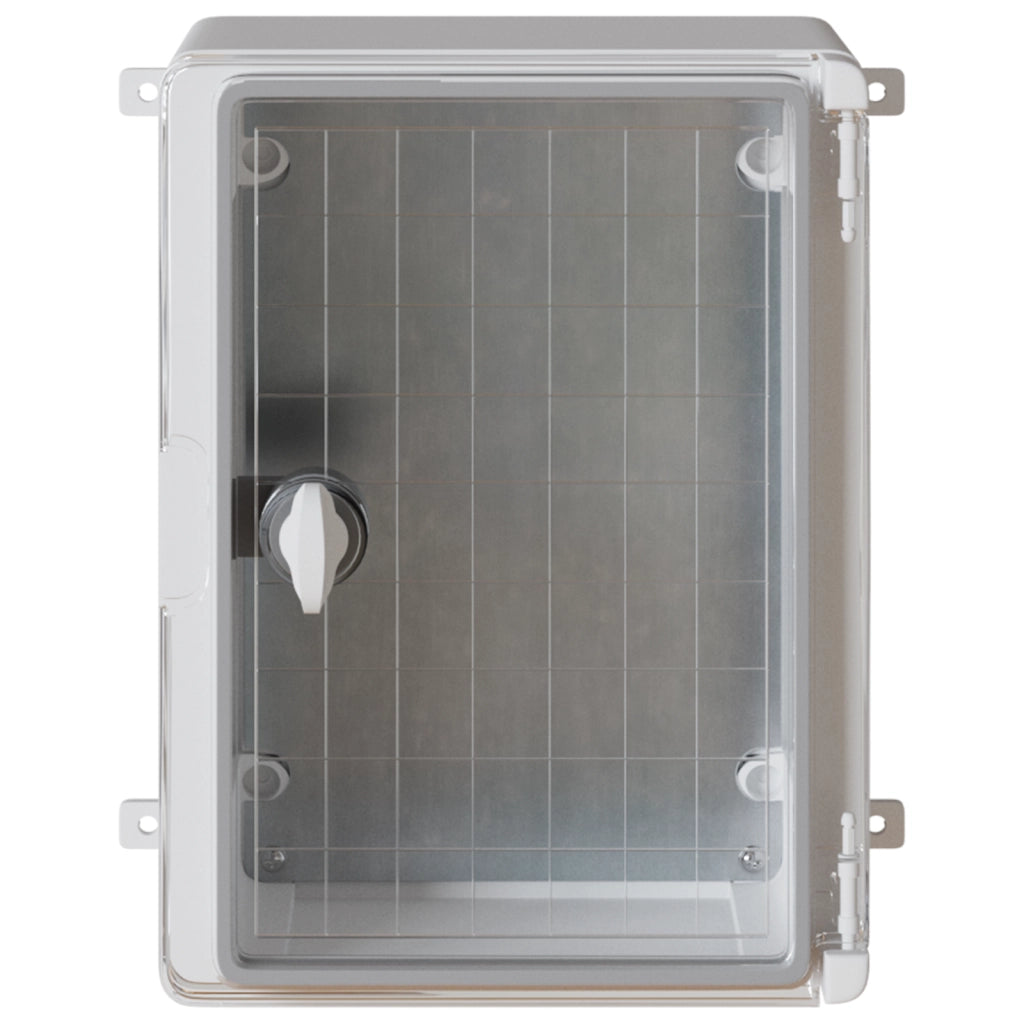 Armadio di controllo Grigio con porta trasparente Plastica