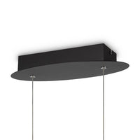 Lampadario A Sospensione Moderno Curve Alluminio Nero 1 Luce Led 42W