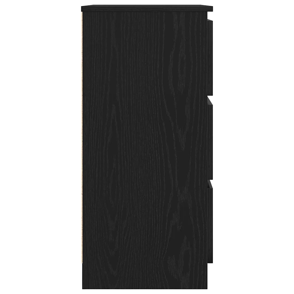 Credenza-Buffet-Armadio da cucina Rovere Nero 60x35x76 cm in Legno Multistrato