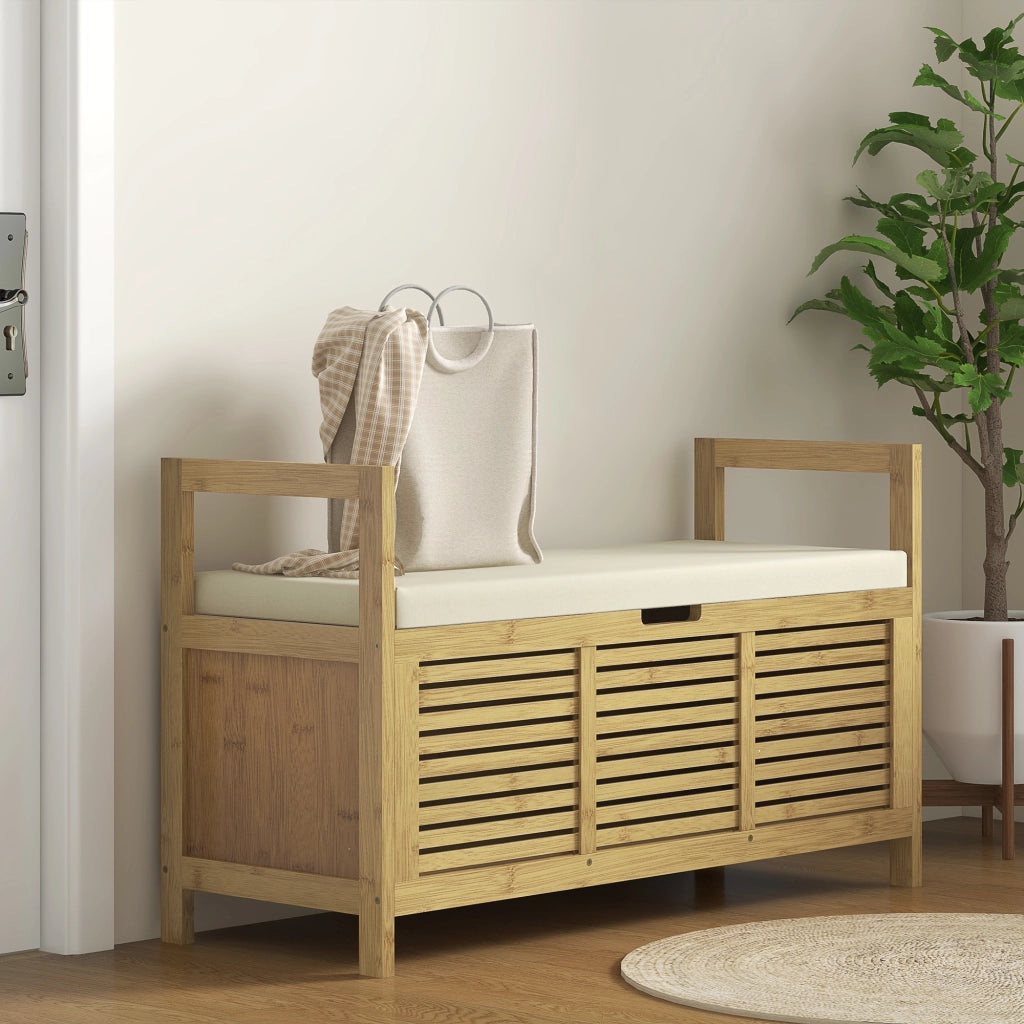Panca Scarpiera per Ingresso ¨C Minimal ¨C Bamb¨´ 100x40x60 cm