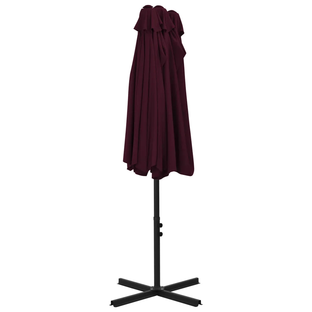 Ombrellone da Esterni-Ombrello da giardino con Palo in Alluminio 460x270 cm Bord¨°
