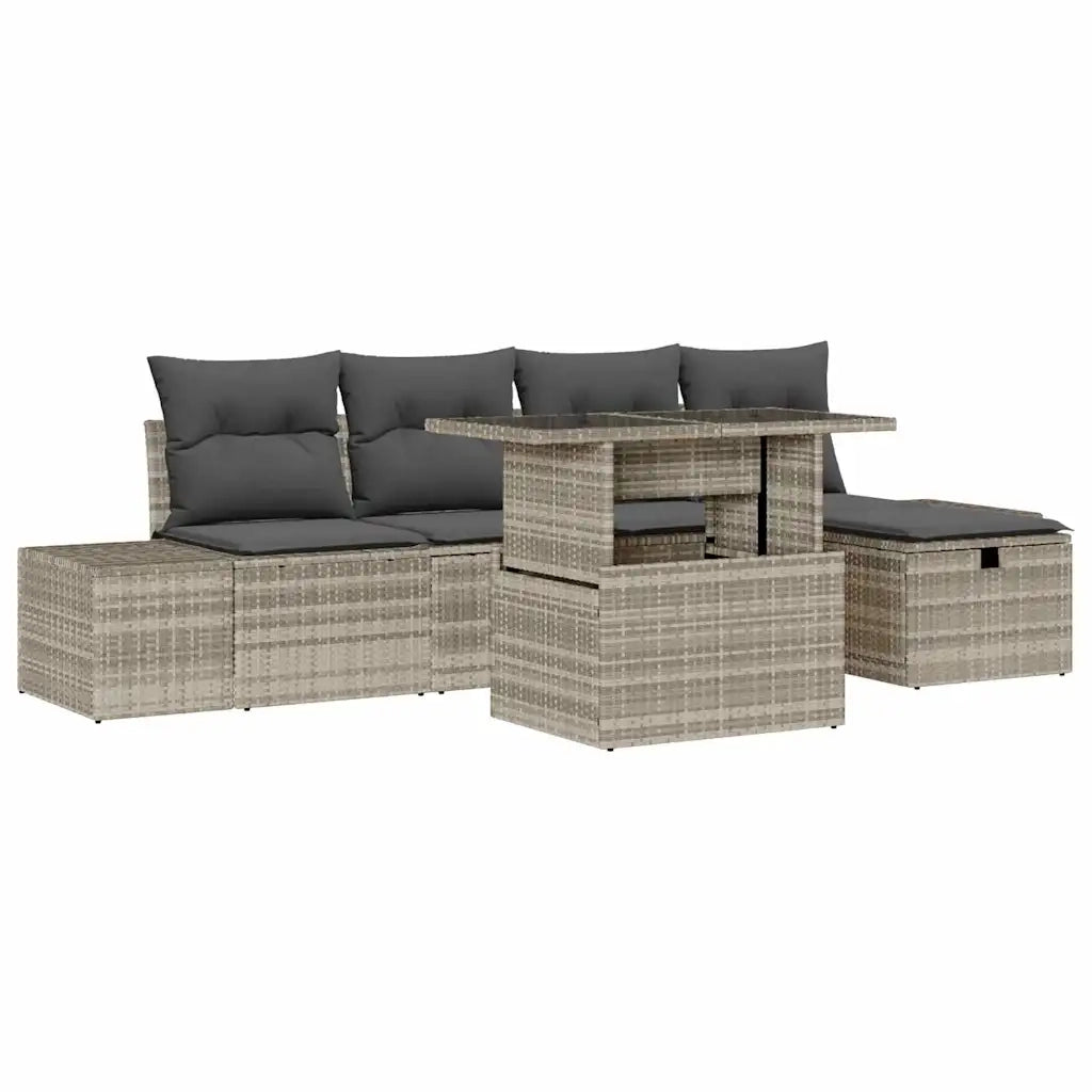 Set Divano da Giardino con cuscino 6 pcs Poly Rattan 3359869