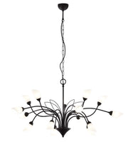 Lampadario GLORIOSA Jupiter nero opaco 15xG9 a catena