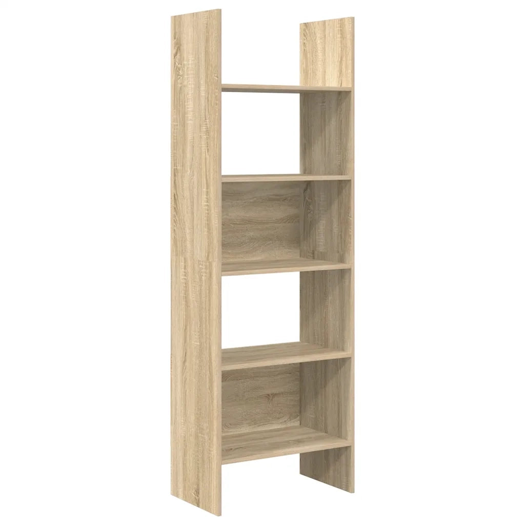 Libreria-Scaffale per Libri-Mobile di Stoccaggio Rovere Sonoma 60x35x180 cm in Legno Multistrato