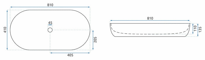 Lavabo Da Appoggio Rea Cleo 81 Shiny Marmo