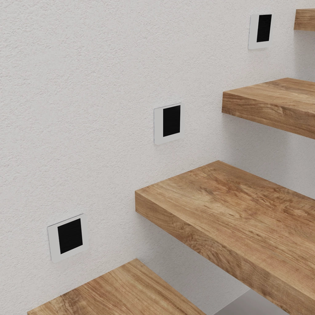 Lampada scala LED quadrata nero/bianco 0,6W Capri Eko-Light