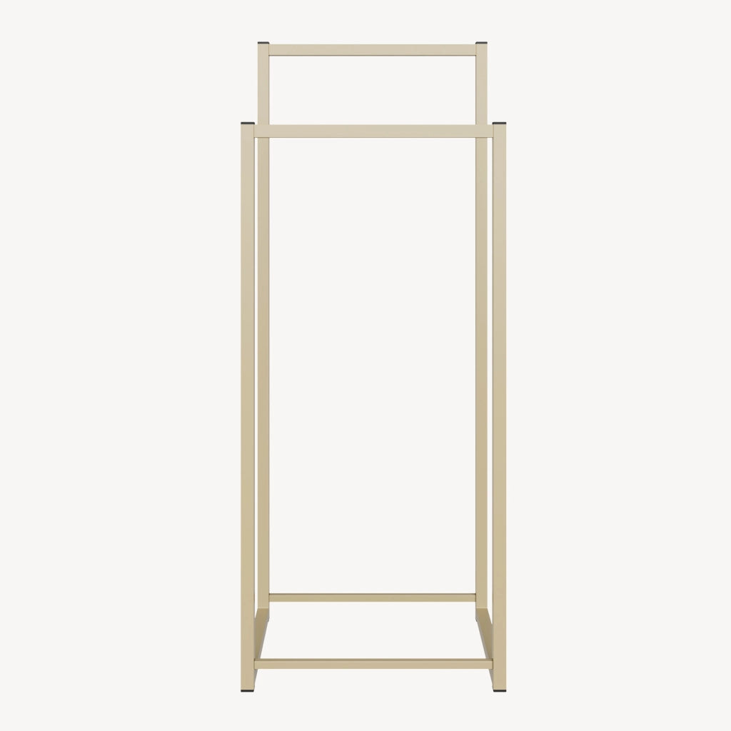 Stand Appendiabiti Holtalen con 2 Barre Organizzatore Guardaroba 100 x 40 x 30 cm - Color Cammello [en.casa]