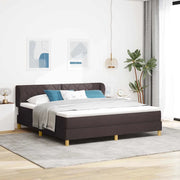 Letto a molle con materasso Marrone Scuro 180 x 200 cm Tessuto 3340293