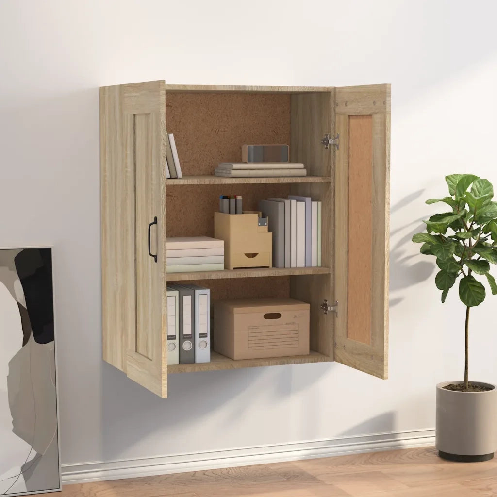 Armadietto Pensile a Parete Rovere Sonoma 69,5x32,5x90 cm 812306