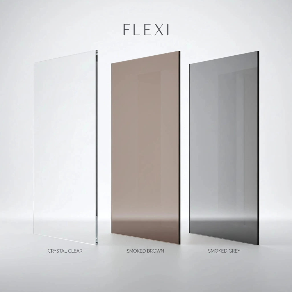 Parete Doccia Rea Flexi Brown / Brush Gold 80