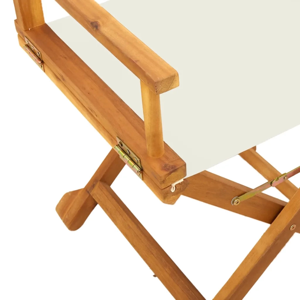 vidaXL Sedie da Giardino Pieghevoli 8 pz Bianco Crema in Tessuto