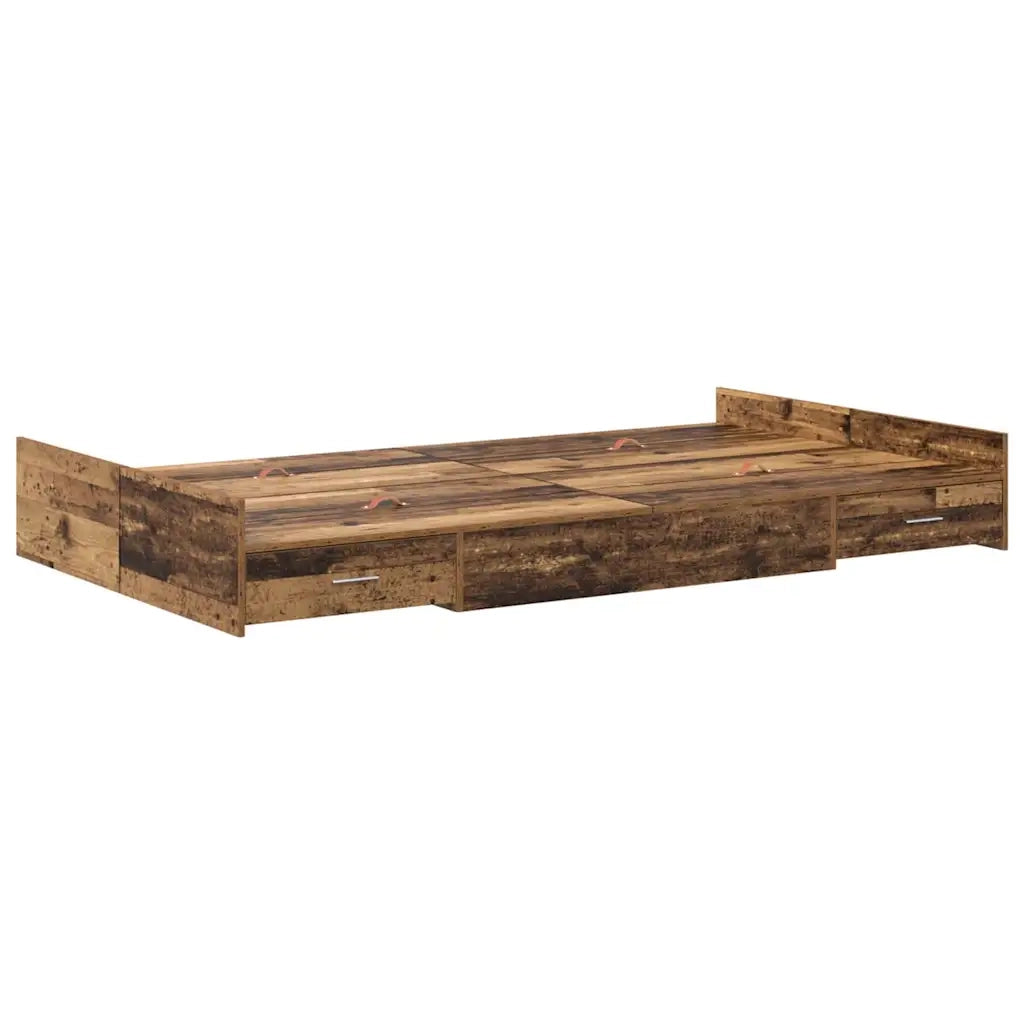 Struttura letto con contenitore Legno vecchio 120 x 200 cm 3335307