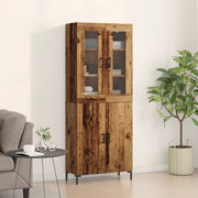 Sideboard con Armadietto a Muro in Legno Invecchiato