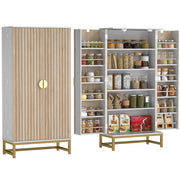 Armadio da cucina con ante e ripiani ¨C zephmum ¨C bianco 58x29x119,5cm