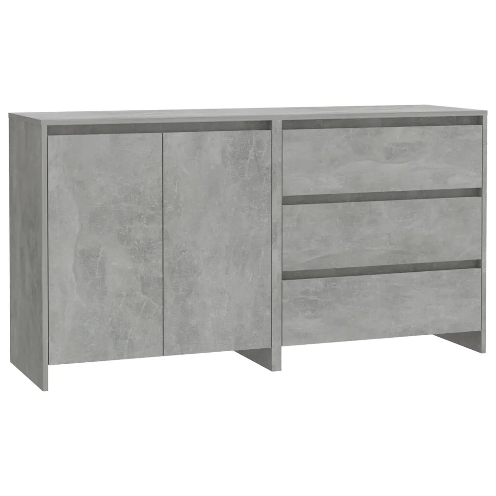 Credenze 2 pz | Madia | Buffet da pranzo | Armadio da pranzo Grigio Cemento in Legno Multistrato