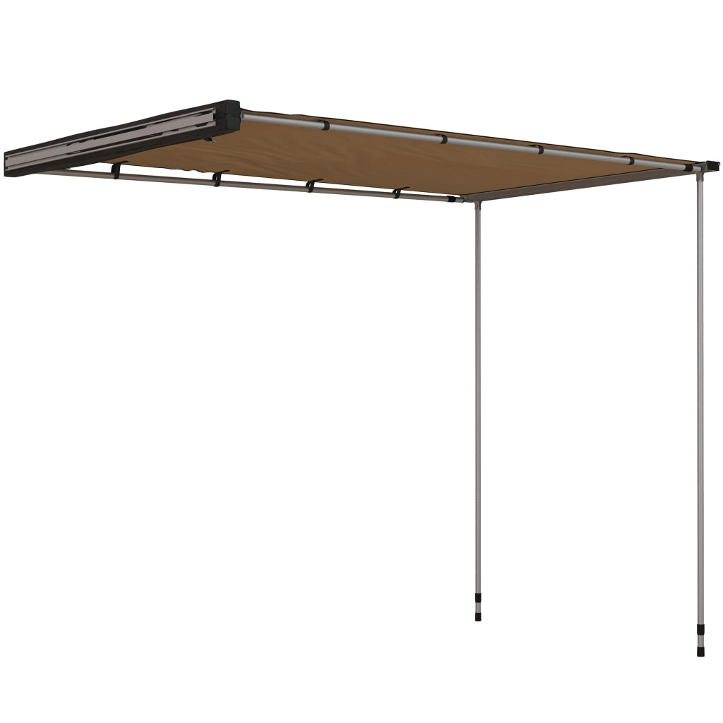 Tendalino da Tetto Auto Laterale e Impermeabile-Tenda da sole con Altezza Regolabile, 2.5x1.6m, Cachi