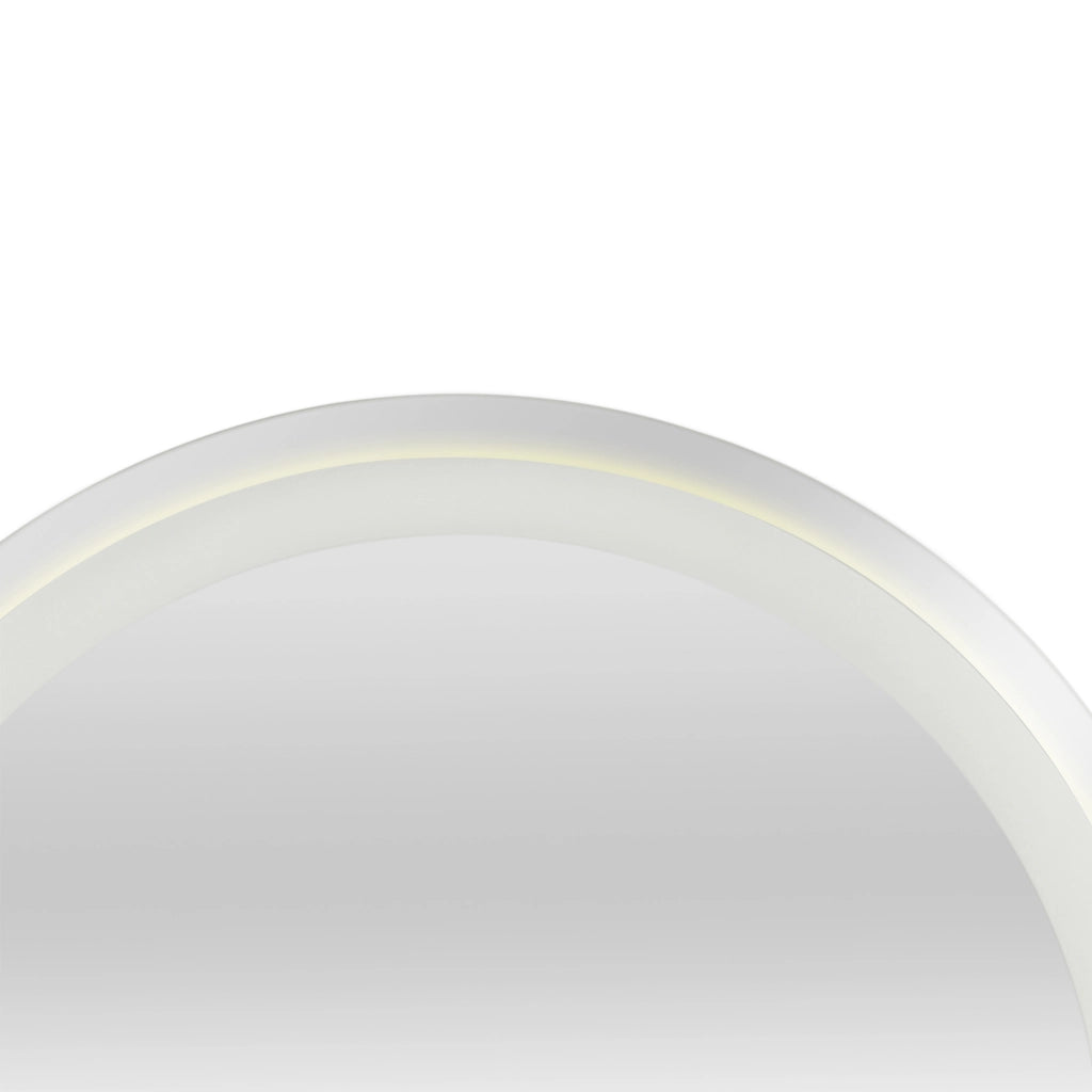 Specchio LED da Parete Maratea Multifunzionale Ø80 cm Cornice Argentata pro.tec