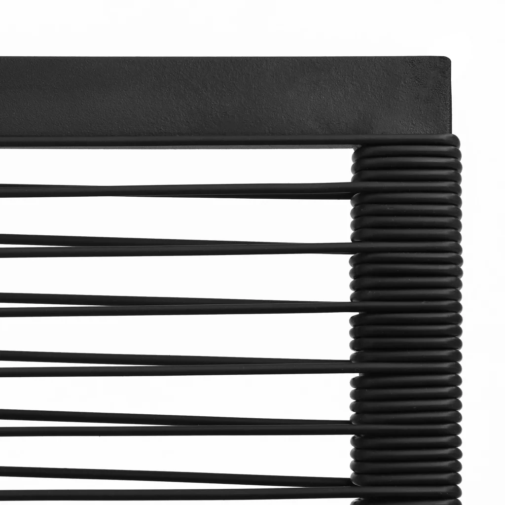 Set da Pranzo da Giardino 7 pz in Rattan PVC Nero 3058284
