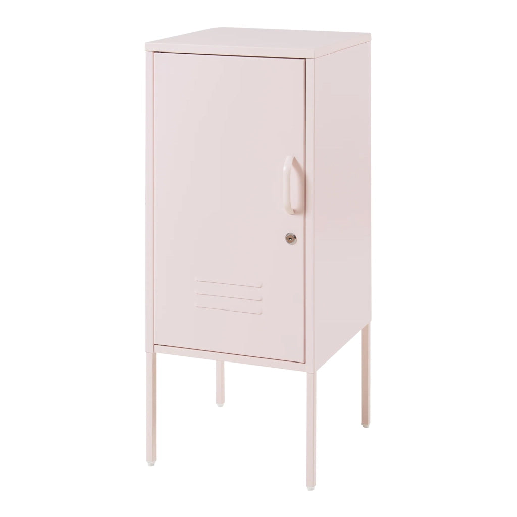 Comodino comodino cassettiera mobile contenitore 82 x 35 x 35 cm acciaio rosa 03_0011009