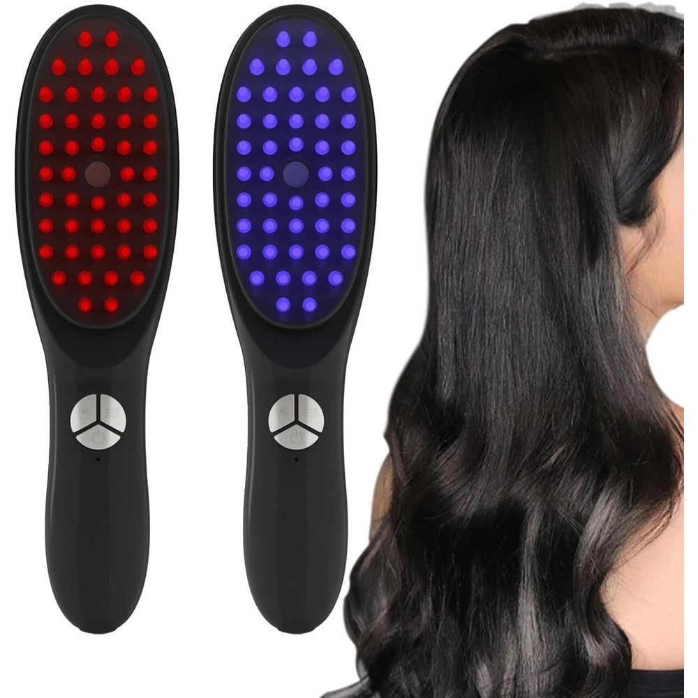 Trade Shop - Spazzola Elettrica Vibrante Led Vapore Multifunzionale Per Crescita Capelli Massaggiatore -