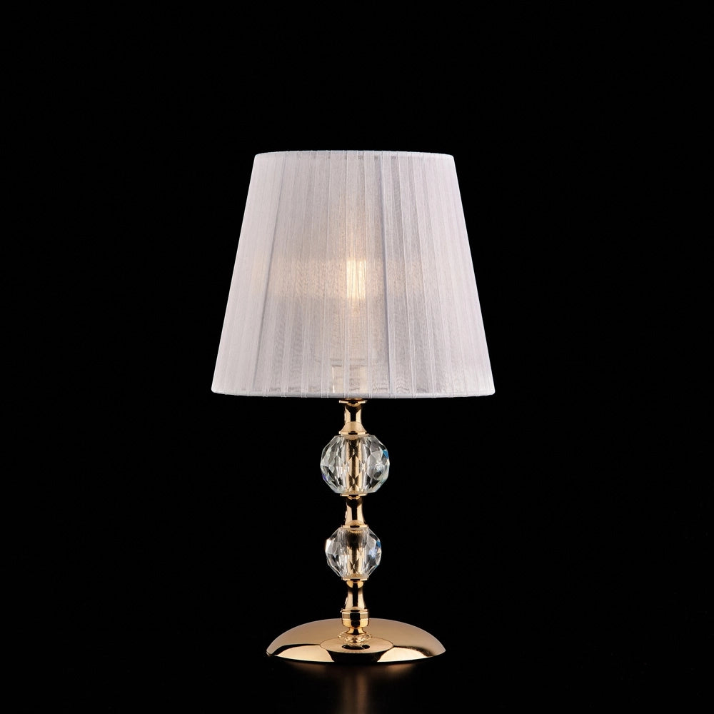 Lumetto Classico Ruben Metallo Oro E Cristallo 1 Luce E14