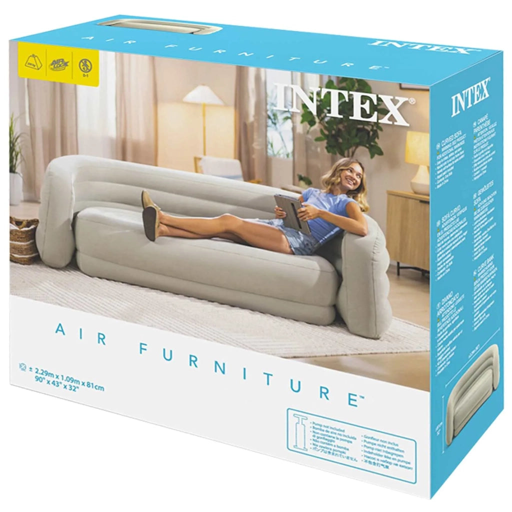 INTEX Divano Curvo  Grigio 229 x 109 x 81 cm PVC 42035640