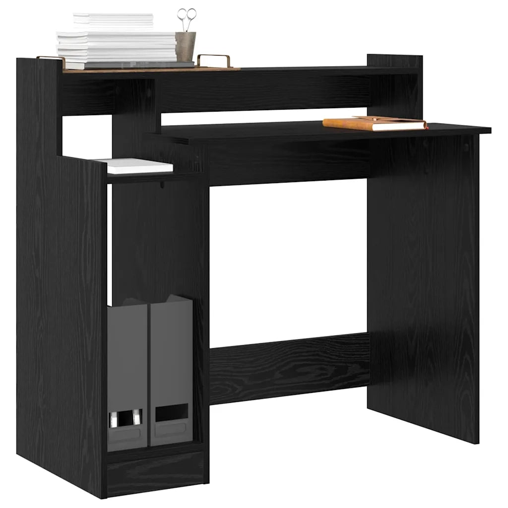 vidaXL Scrivania Rovere nero 97 x 45 x 90 cm Legno multistrato