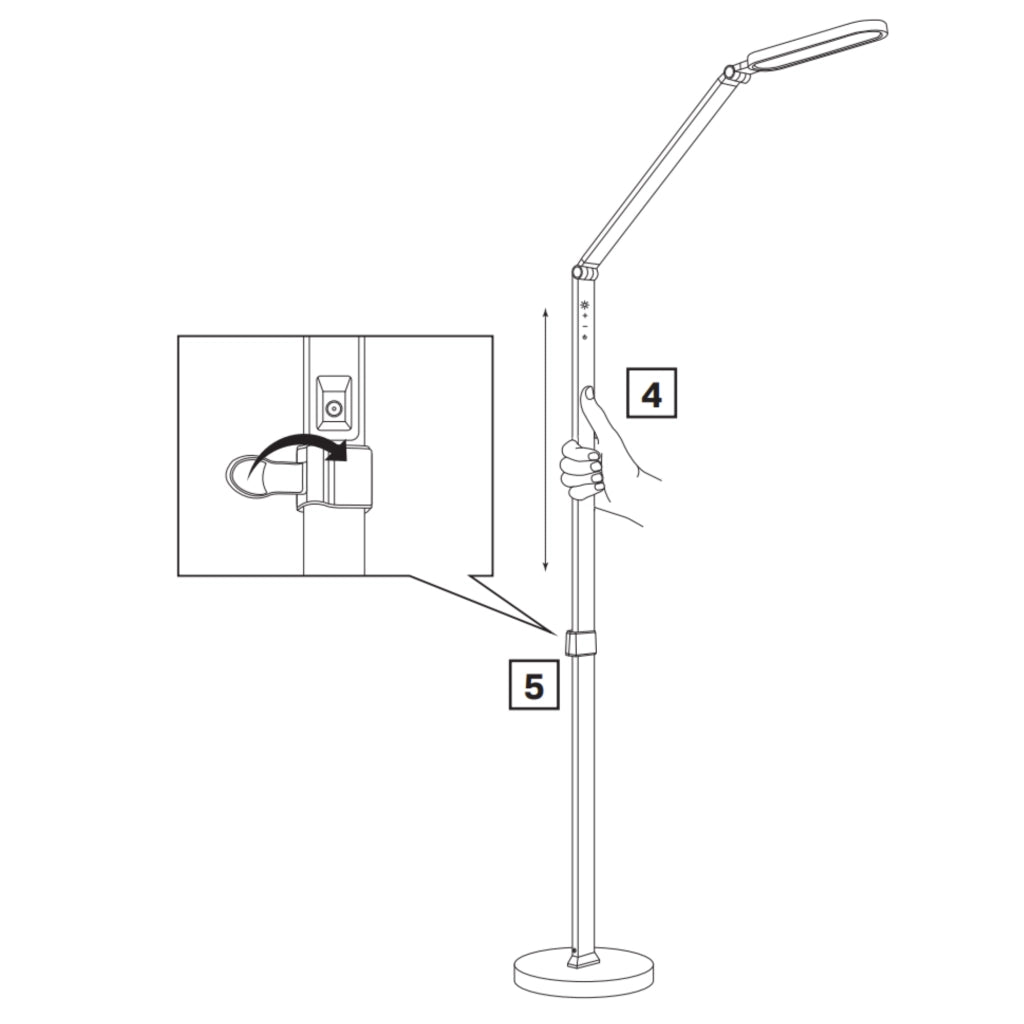 Lampada terra/scrivania LED dimmer 3000-6000K nera Ferrera
