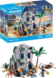 PLAYMOBIL Pirates  Isola del Teschio, Avventura emozionante sull`Isola del Teschio di Cristallo, Incluso Il Pirata e Il