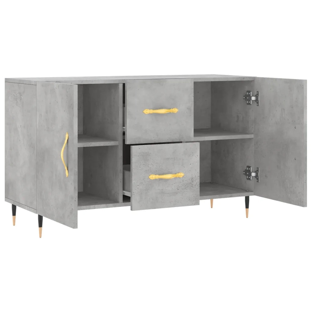 Credenza-Buffet-Armadio da cucina Grigio Cemento 100x36x60 cm in Legno Multistrato 532289