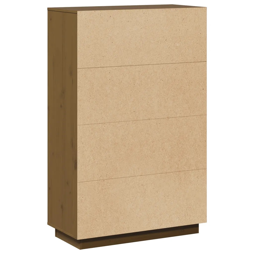 Credenza Miele 74x35x117 cm in Legno Massello di Pino