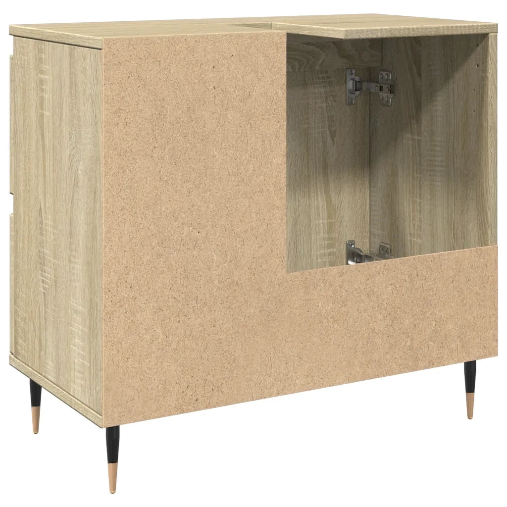 vidaXL Mobile Lavabo da Bagno Rovere Sonoma 65x33x60 cm in Truciolato