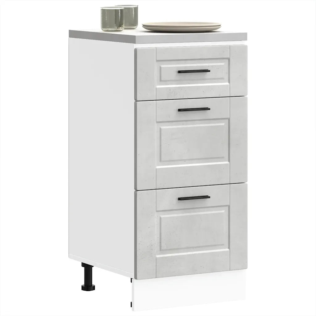 vidaXL Base da Cucina Porto Grigio Cemento in Legno Multistrato