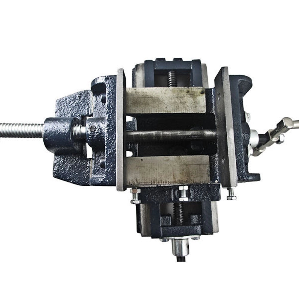 Trade Shop - Morsa A Croce Da 100mm 4 Pollici Doppie Ganasce Per Trapano A Colonna Da Banco -