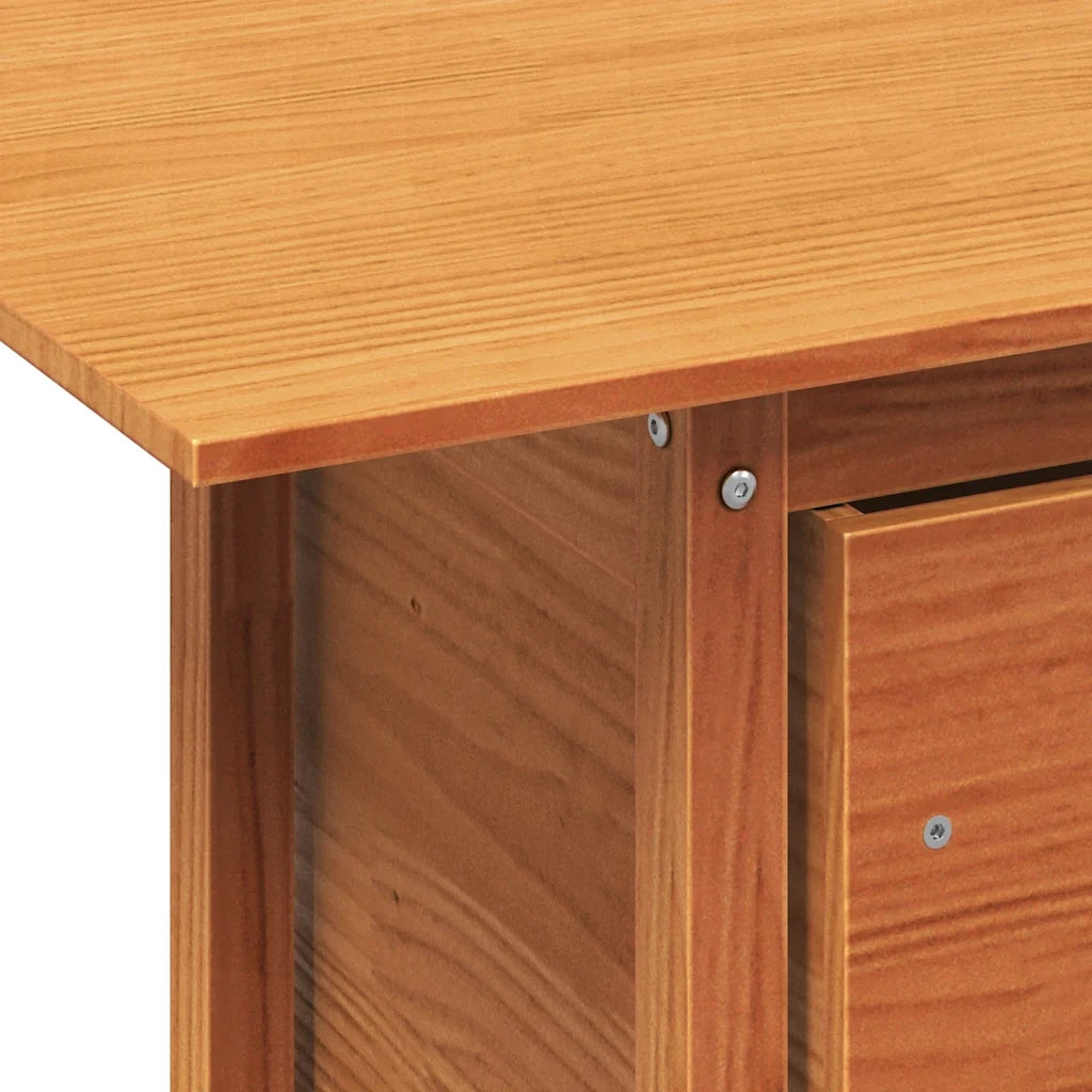Tavolino da Giardino-Tavolo da Esterno Marrone Cera 100x50x75cm Legno Massello Pino
