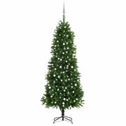 Set Albero Natale Artificiale con LED e Palline 240 cm Verde cod mxl 27100