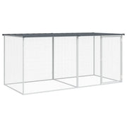 Gabbia per polli con tetto antracite 203x98x90 cm in acciaio zincato CFW7530328