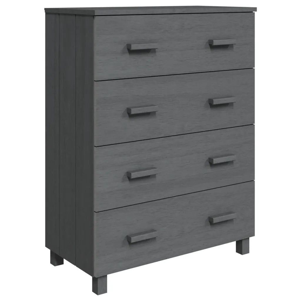 Credenza Grigio Scuro 79x40x103,5 cm in Legno Massello di Pino cod mxl 25103