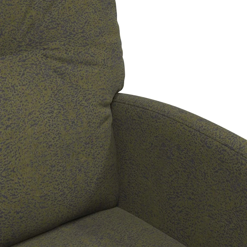 Sedie da Pranzo con Ruote 2 pcs Verde militare 57 x 67 x 95 cm